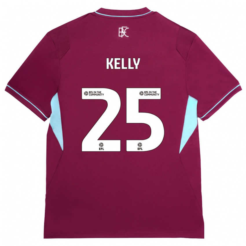 גברים Aimee Kelly #25 בורדו ירוק ג'רזי ביתית 2026/27 חולצה קצרה