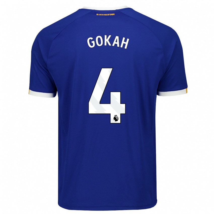 גברים Reuben Gokah #4 כחול לבן צהוב ג'רזי ביתית 2026/27 חולצה קצרה