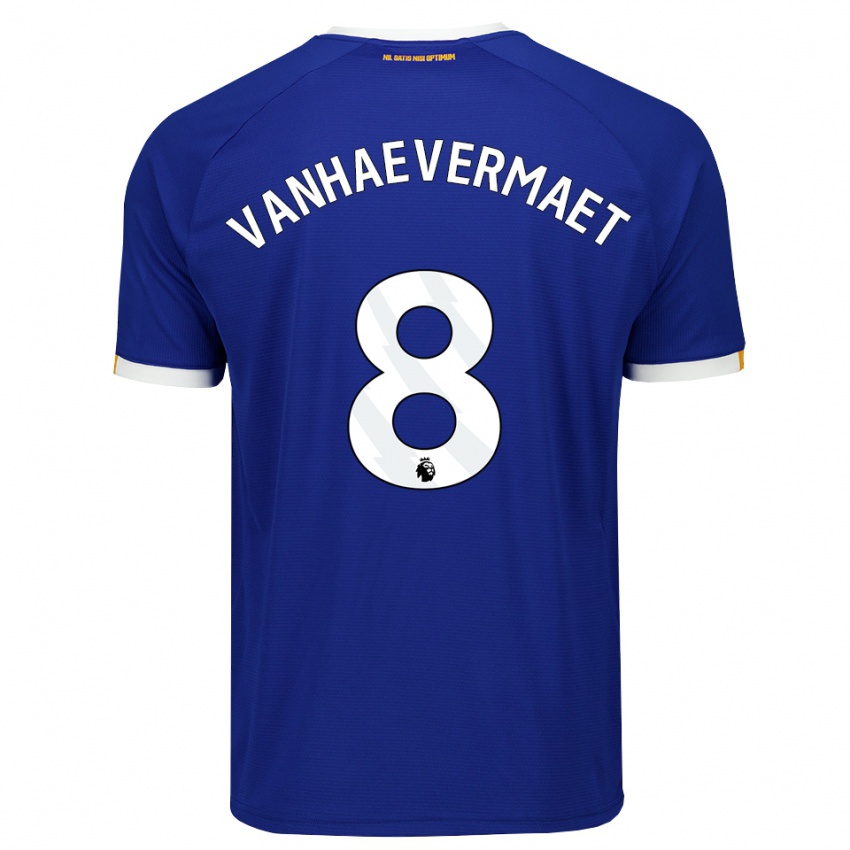 גברים Justine Vanhaevermaet #8 כחול לבן צהוב ג'רזי ביתית 2026/27 חולצה קצרה