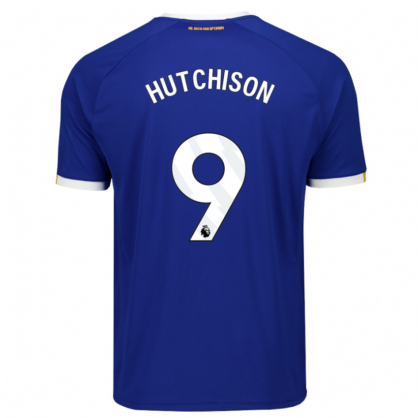 גברים Kai Hutchison #9 כחול לבן צהוב ג'רזי ביתית 2026/27 חולצה קצרה