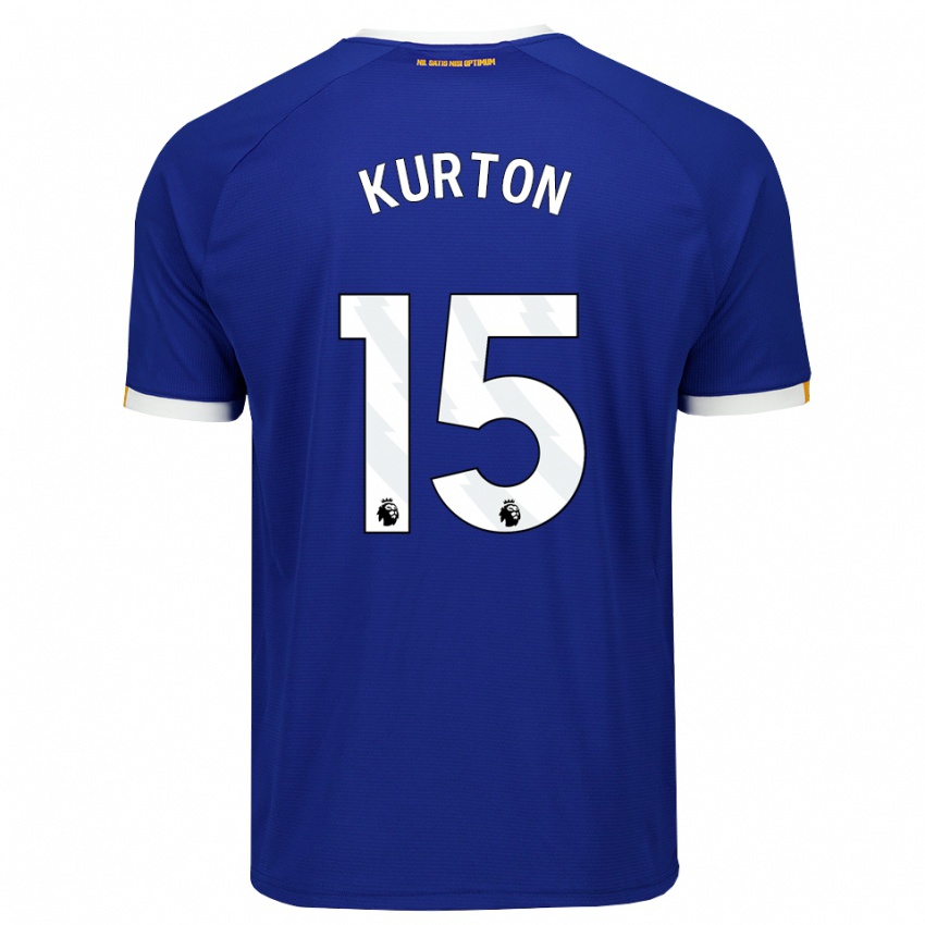 גברים Joe Kurton #15 כחול לבן צהוב ג'רזי ביתית 2026/27 חולצה קצרה