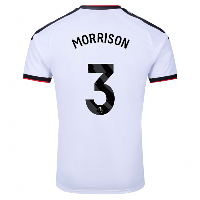גברים Kymarley Morrison #3 לבן שחור אדום ג'רזי ביתית 2026/27 חולצה קצרה