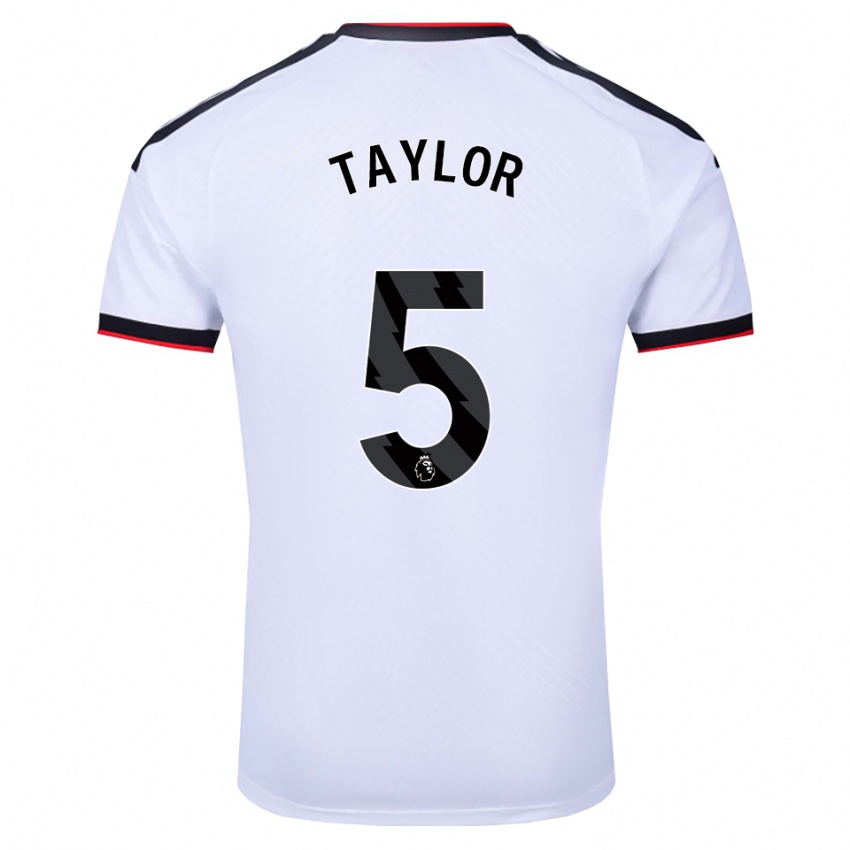גברים Archie Taylor #5 לבן שחור אדום ג'רזי ביתית 2026/27 חולצה קצרה
