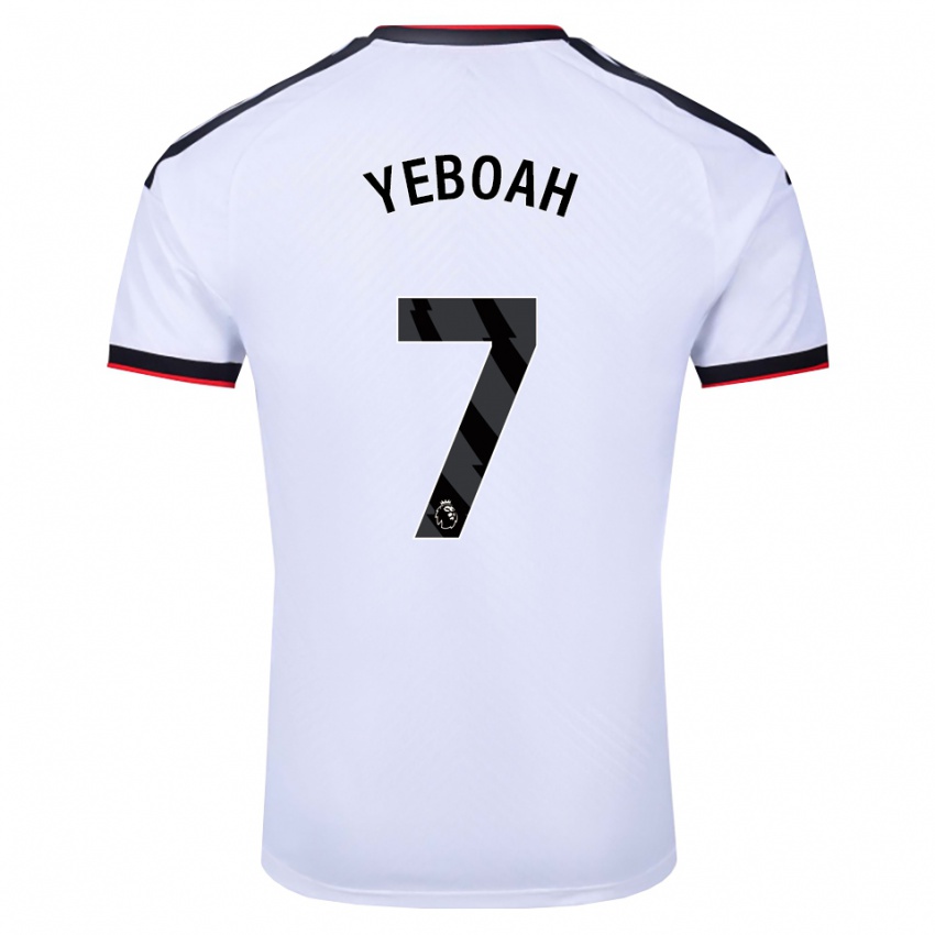 גברים Jordan Yeboah #7 לבן שחור אדום ג'רזי ביתית 2026/27 חולצה קצרה