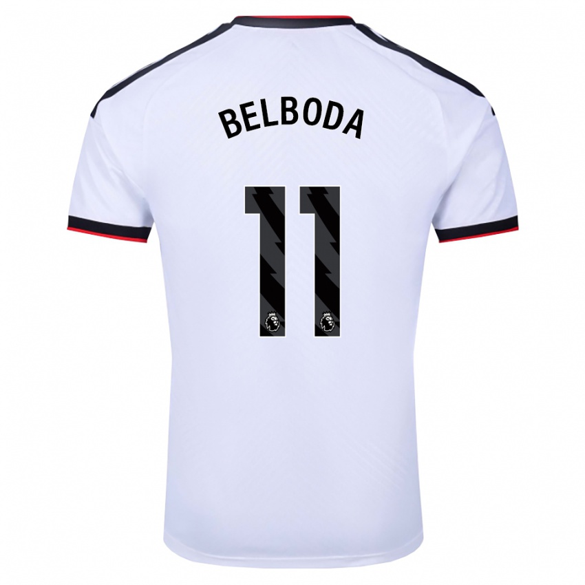 גברים Malachai Belboda #11 לבן שחור אדום ג'רזי ביתית 2026/27 חולצה קצרה