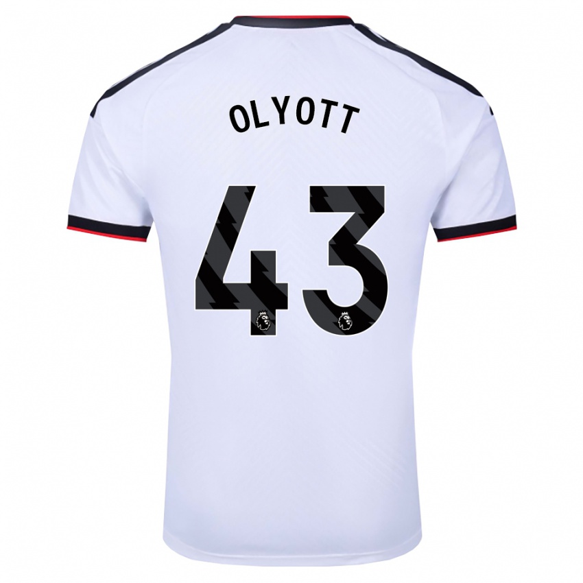 גברים Tom Olyott #43 לבן שחור אדום ג'רזי ביתית 2026/27 חולצה קצרה