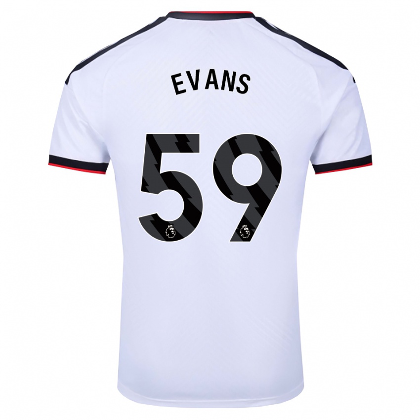 גברים Aidan Evans #59 לבן שחור אדום ג'רזי ביתית 2026/27 חולצה קצרה