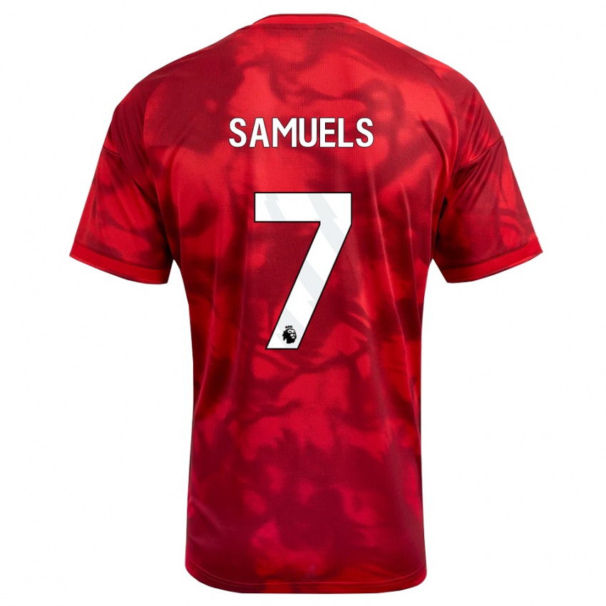 גברים Shakur Samuels #7 ארגמן לבן ג'רזי ביתית 2026/27 חולצה קצרה