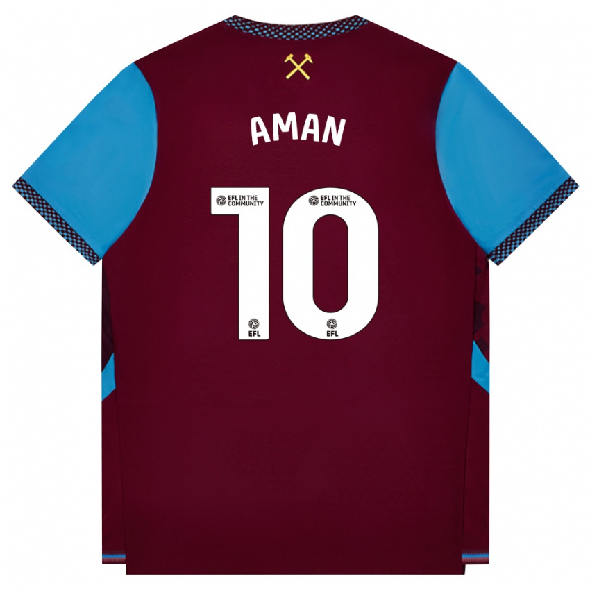 גברים Abdulkareem Aman #10 בורדו כחול קורנפלאוור ג'רזי ביתית 2026/27 חולצה קצרה