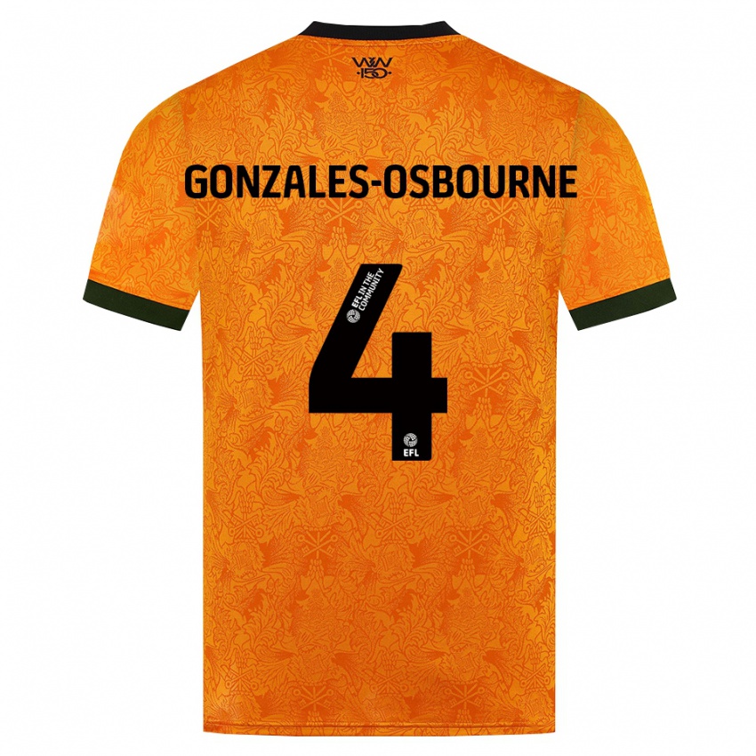 גברים Isaiah Gonzales-Osbourne #4 כתום שחור ג'רזי ביתית 2026/27 חולצה קצרה