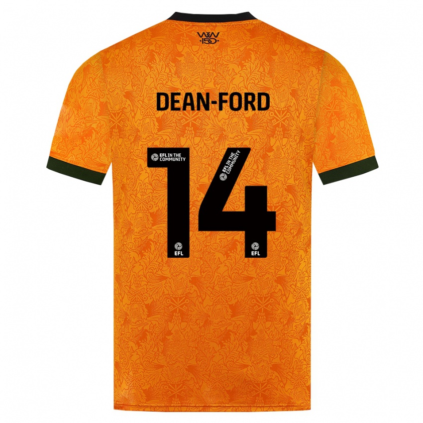 גברים Jacob Dean-Ford #14 כתום שחור ג'רזי ביתית 2026/27 חולצה קצרה