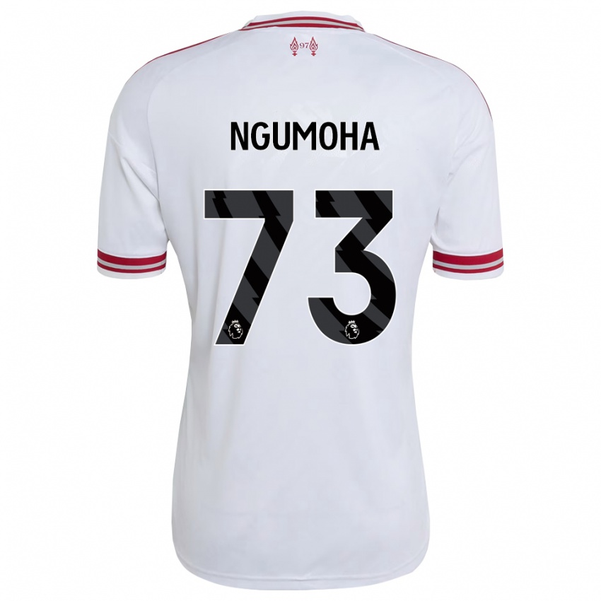 גברים Rio Ngumoha #73 אדום לבן הרחק ג'רזי 2026/27 חולצה קצרה