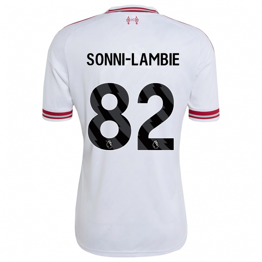 גברים Joshua Sonni-Lambie #82 אדום לבן הרחק ג'רזי 2026/27 חולצה קצרה