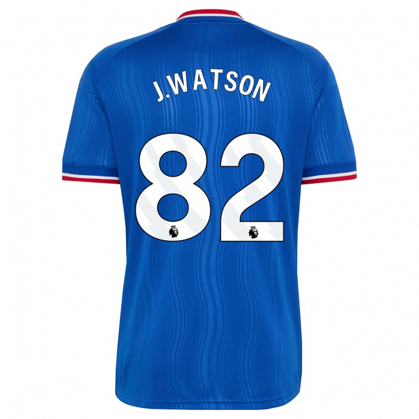 גברים Jacob Watson #82 כחול לבן אדום הרחק ג'רזי 2026/27 חולצה קצרה