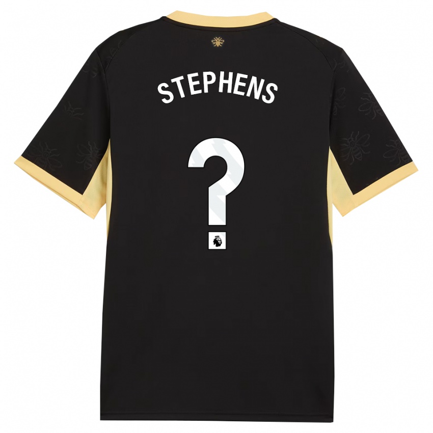 גברים Mason Stephens #0 שחור צהוב הרחק ג'רזי 2026/27 חולצה קצרה