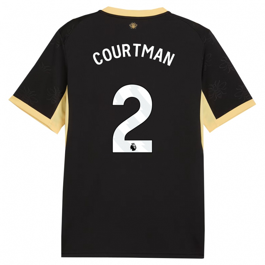 גברים Charlie Courtman #2 שחור צהוב הרחק ג'רזי 2026/27 חולצה קצרה