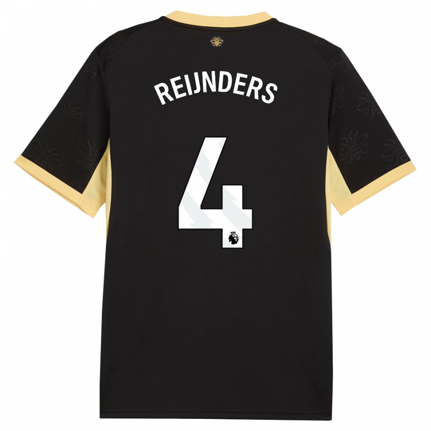 גברים Tijjani Reijnders #4 שחור צהוב הרחק ג'רזי 2026/27 חולצה קצרה