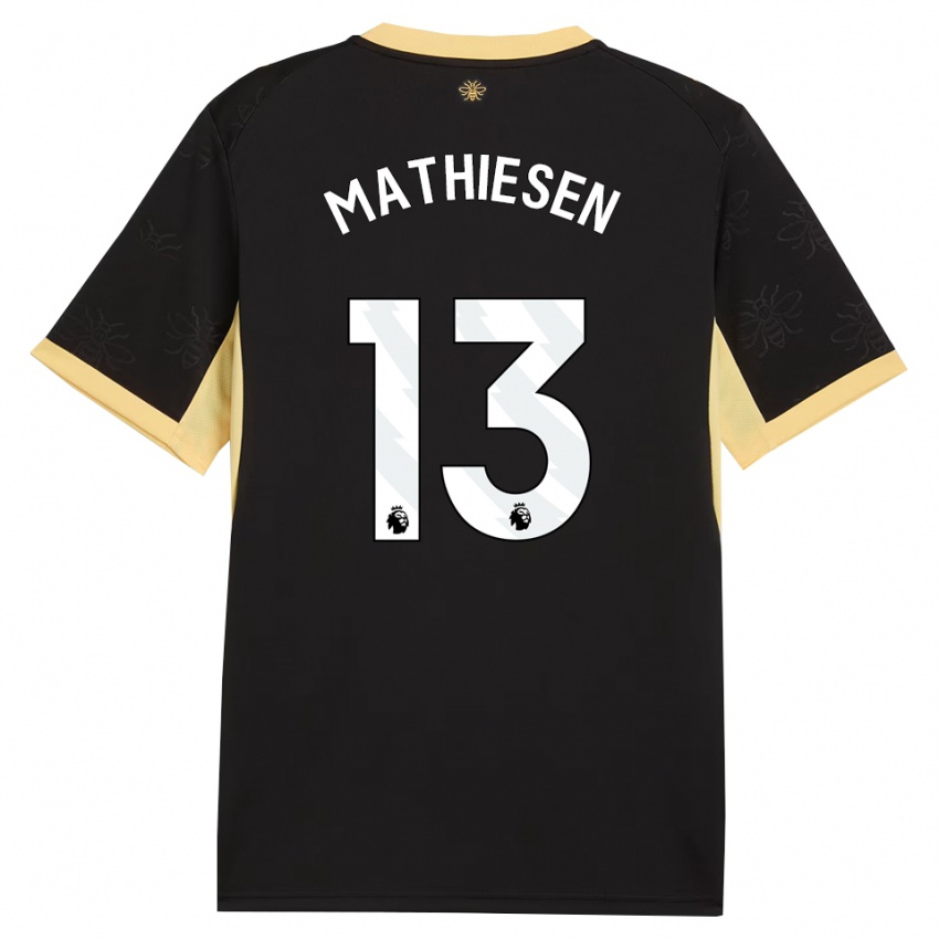 גברים Toran Mathiesen #13 שחור צהוב הרחק ג'רזי 2026/27 חולצה קצרה