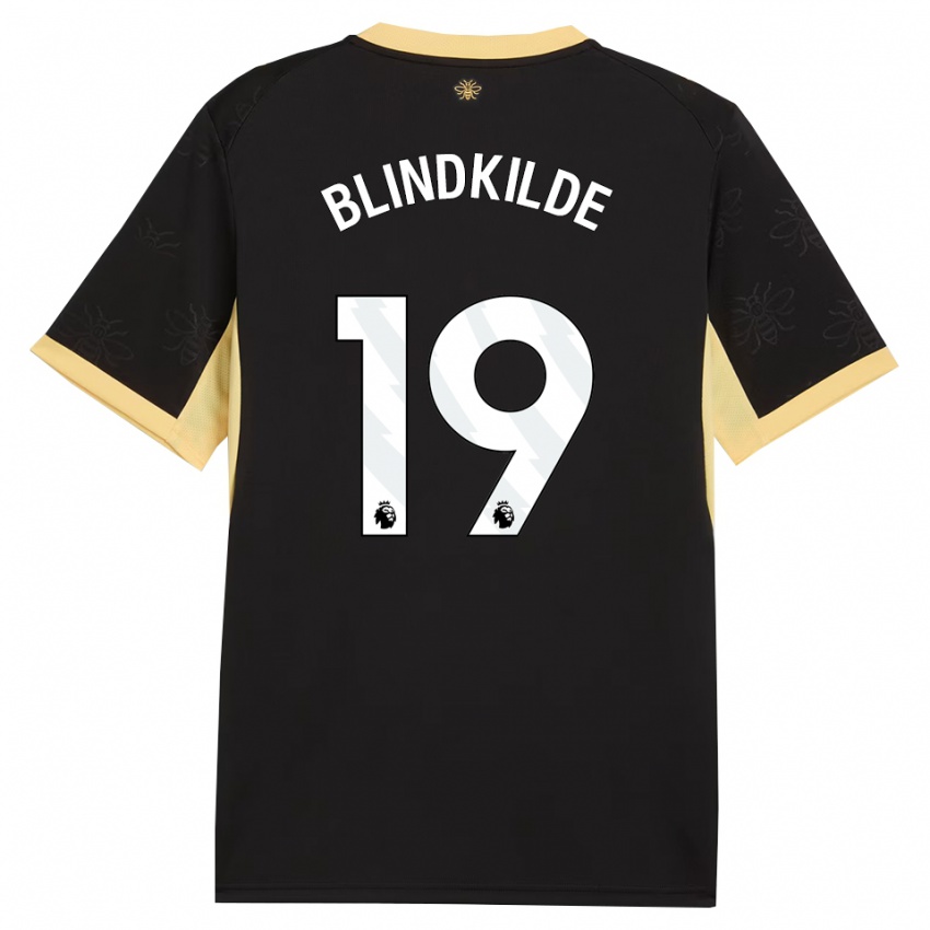 גברים Laura Blindkilde Brown #19 שחור צהוב הרחק ג'רזי 2026/27 חולצה קצרה