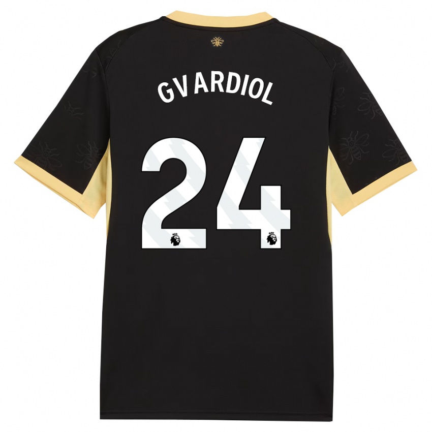 גברים Joško Gvardiol #24 שחור צהוב הרחק ג'רזי 2026/27 חולצה קצרה