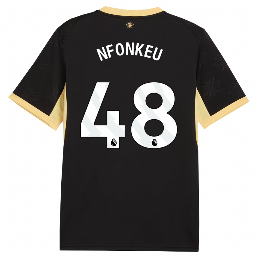גברים Brooklyn Nfonkeu #48 שחור צהוב הרחק ג'רזי 2026/27 חולצה קצרה