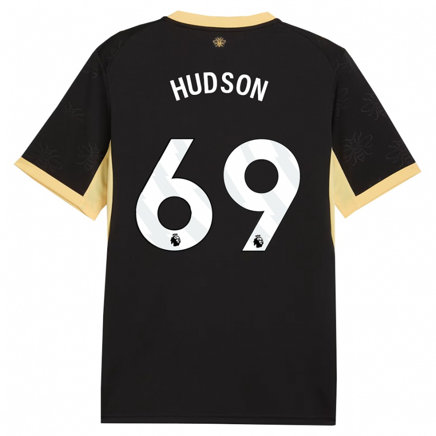 גברים Max Hudson #69 שחור צהוב הרחק ג'רזי 2026/27 חולצה קצרה