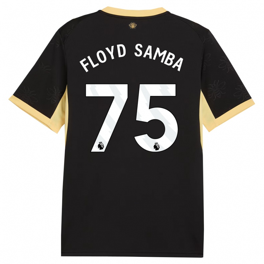 גברים Floyd Samba #75 שחור צהוב הרחק ג'רזי 2026/27 חולצה קצרה