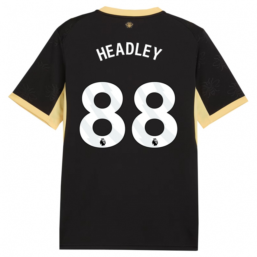 גברים Dante Headley #88 שחור צהוב הרחק ג'רזי 2026/27 חולצה קצרה