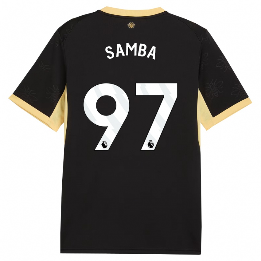 גברים Tyrone Samba #97 שחור צהוב הרחק ג'רזי 2026/27 חולצה קצרה
