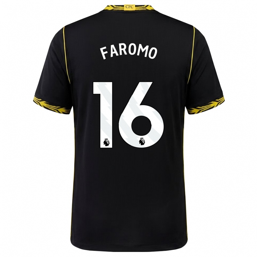גברים Trey Faromo #16 שחור צהוב הרחק ג'רזי 2026/27 חולצה קצרה
