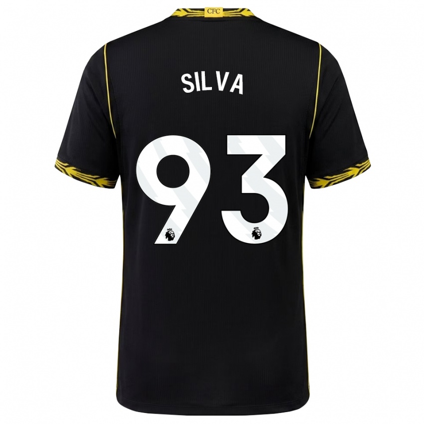 גברים Isaac Silva #93 שחור צהוב הרחק ג'רזי 2026/27 חולצה קצרה
