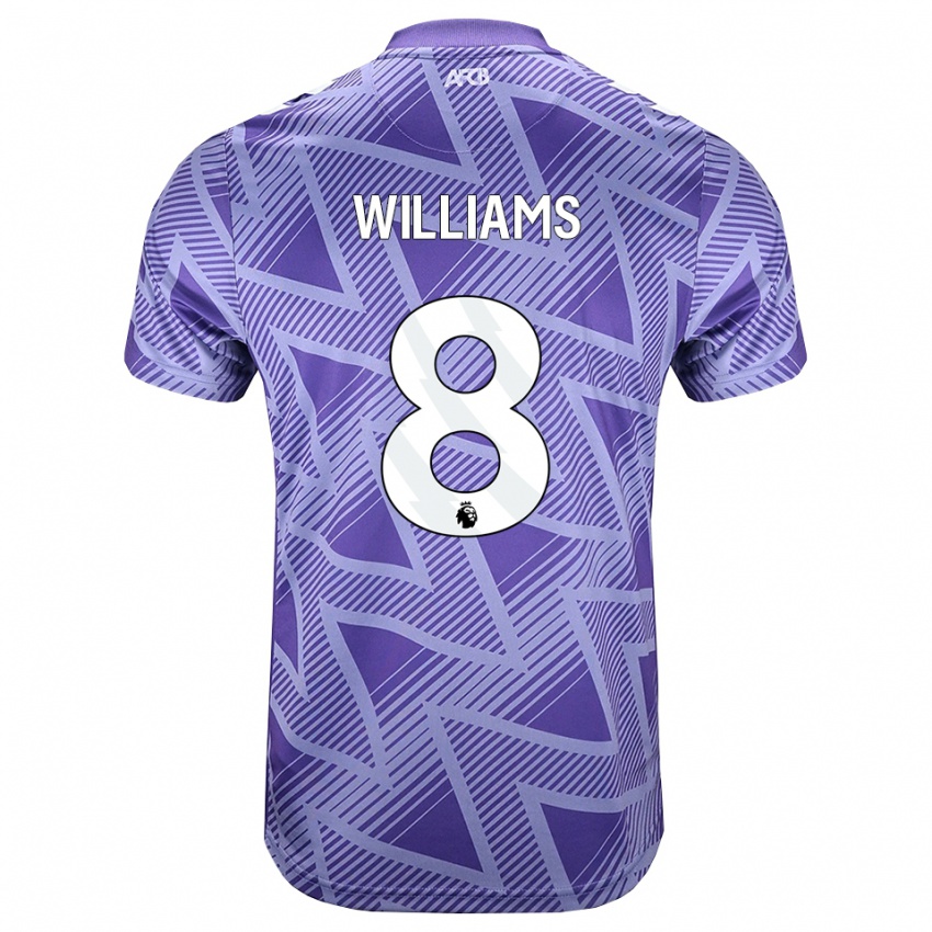 גברים Phoebe Williams #8 ורוד בהיר מאוד לבן הרחק ג'רזי 2026/27 חולצה קצרה