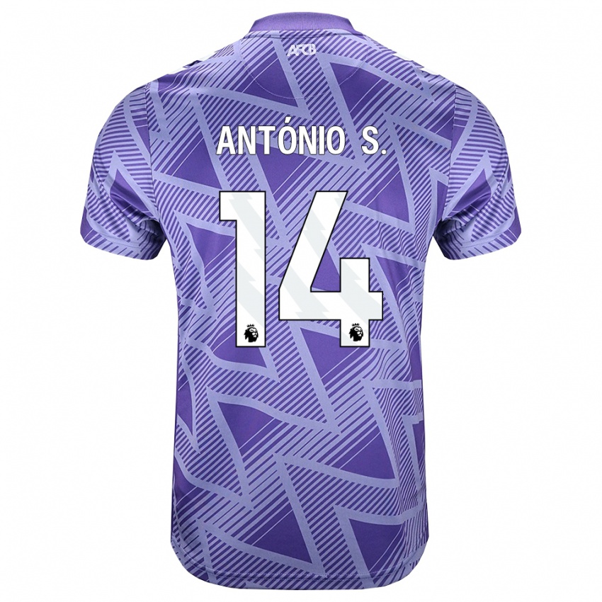 גברים Antonio Silva #14 ורוד בהיר מאוד לבן הרחק ג'רזי 2026/27 חולצה קצרה