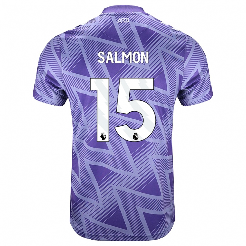 גברים Josh Salmon #15 ורוד בהיר מאוד לבן הרחק ג'רזי 2026/27 חולצה קצרה