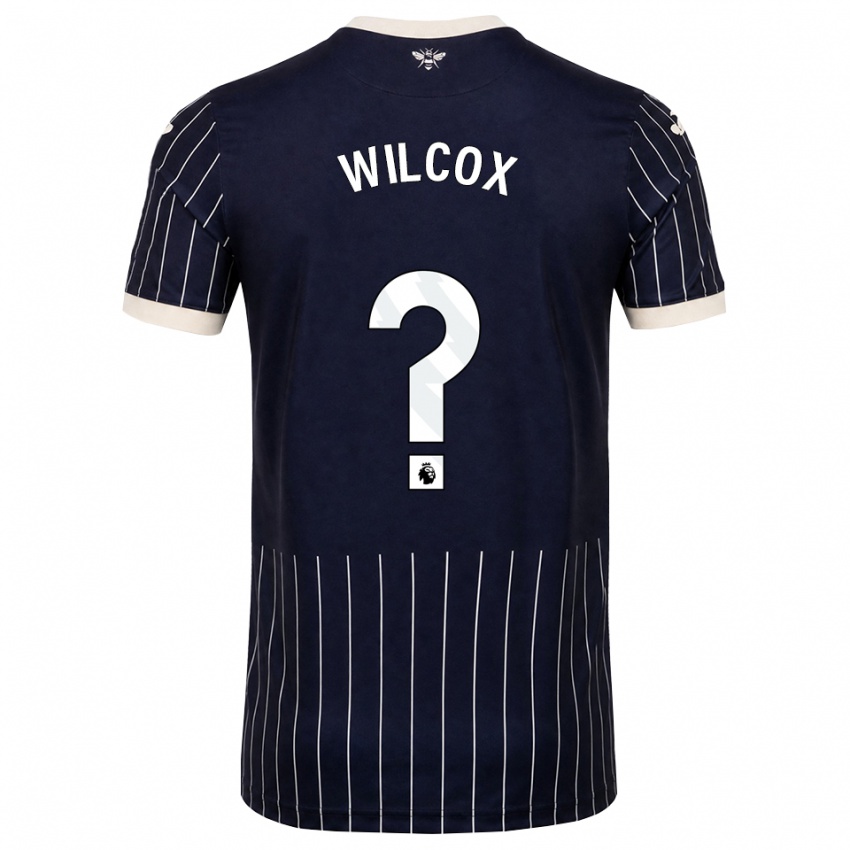 גברים Max Wilcox #0 שחור לבן הרחק ג'רזי 2026/27 חולצה קצרה