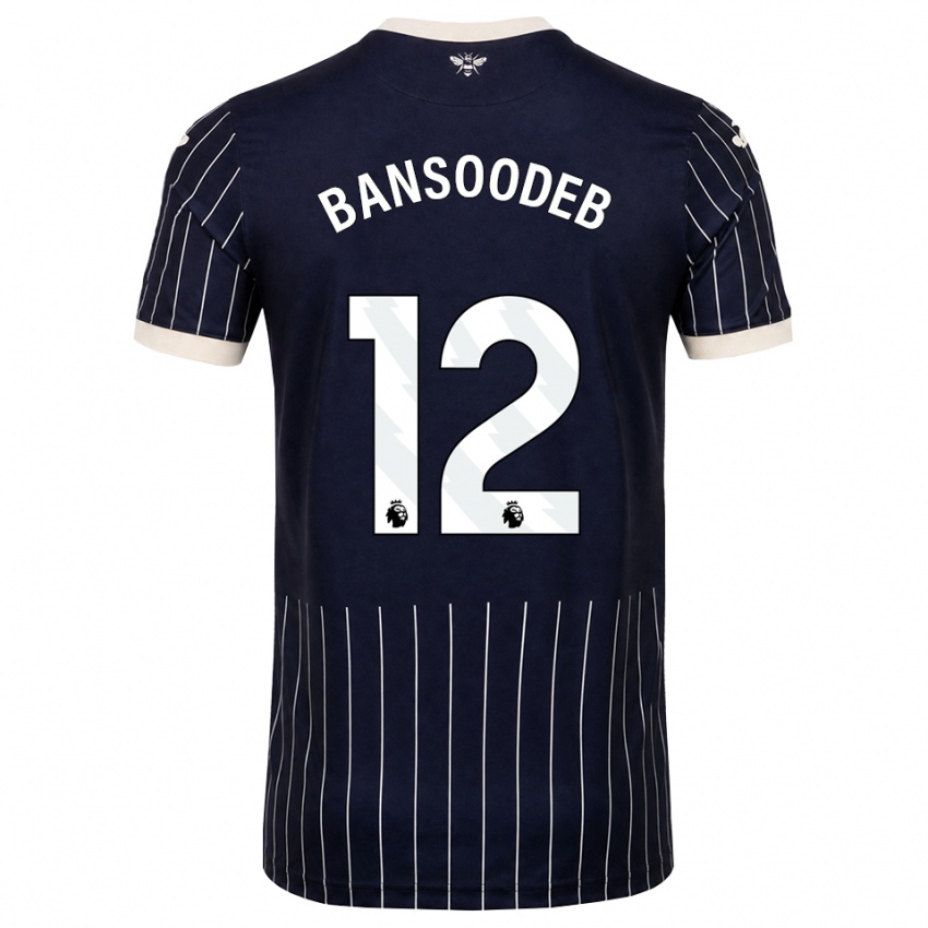 גברים Jai Bansoodeb #12 שחור לבן הרחק ג'רזי 2026/27 חולצה קצרה