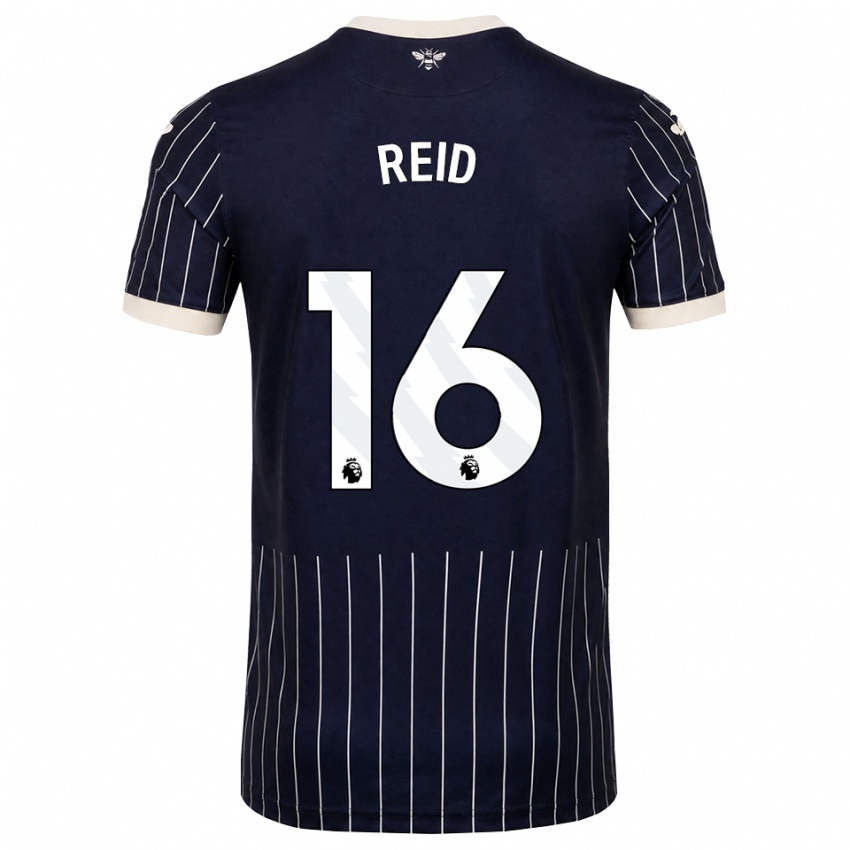 גברים Jodie Reid #16 שחור לבן הרחק ג'רזי 2026/27 חולצה קצרה