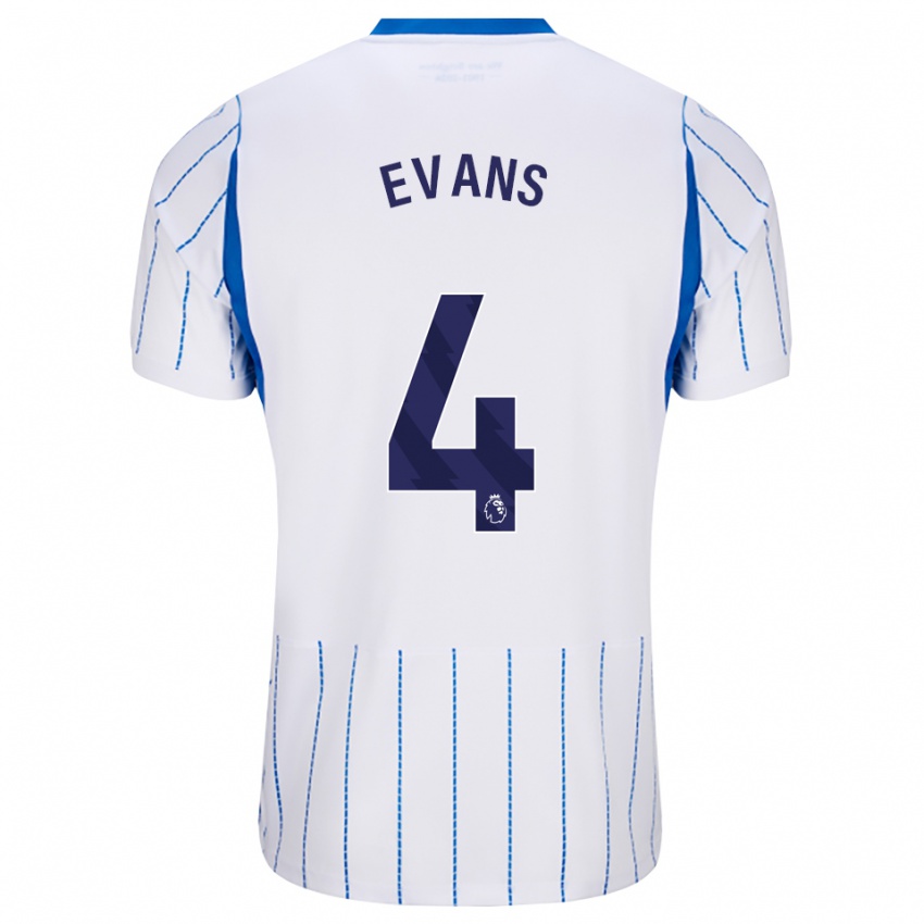 גברים Jake Evans #4 כחול דודוד לבן הרחק ג'רזי 2026/27 חולצה קצרה
