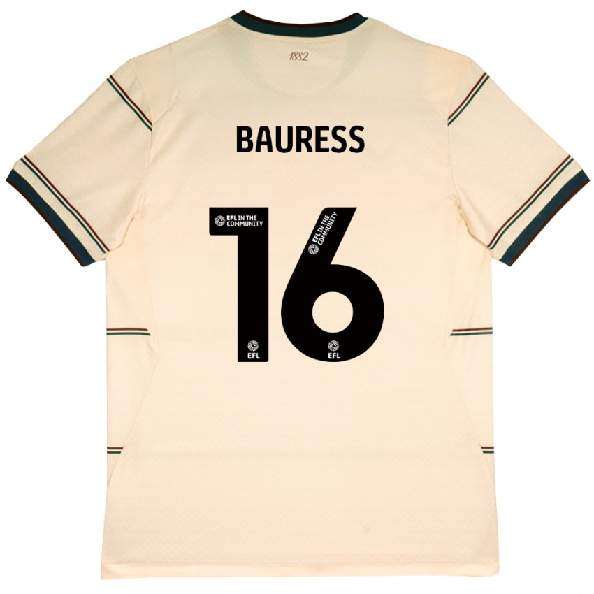 גברים Joe Bauress #16 בז' בורדו הרחק ג'רזי 2026/27 חולצה קצרה