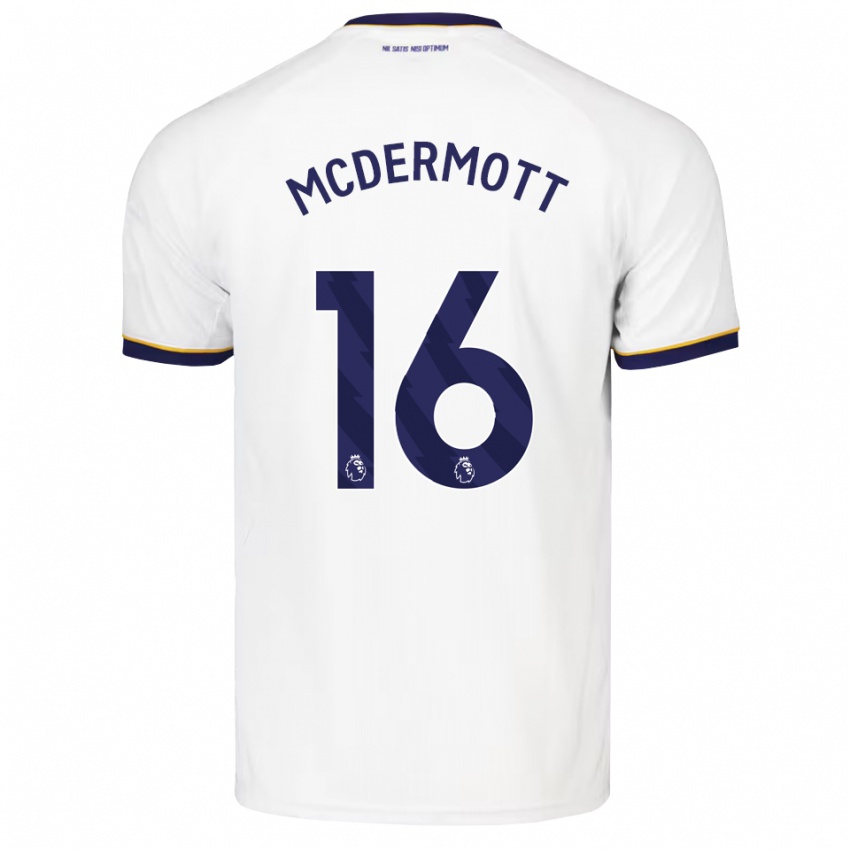 גברים Tom Mcdermott #16 כחול חצות לבן צהוב הרחק ג'רזי 2026/27 חולצה קצרה