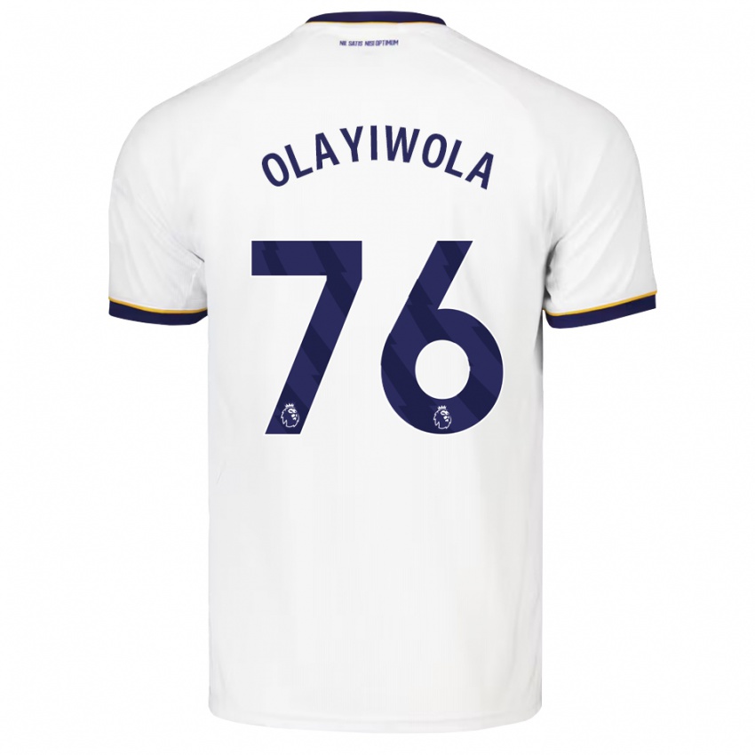 גברים Malik Olayiwola #76 כחול חצות לבן צהוב הרחק ג'רזי 2026/27 חולצה קצרה