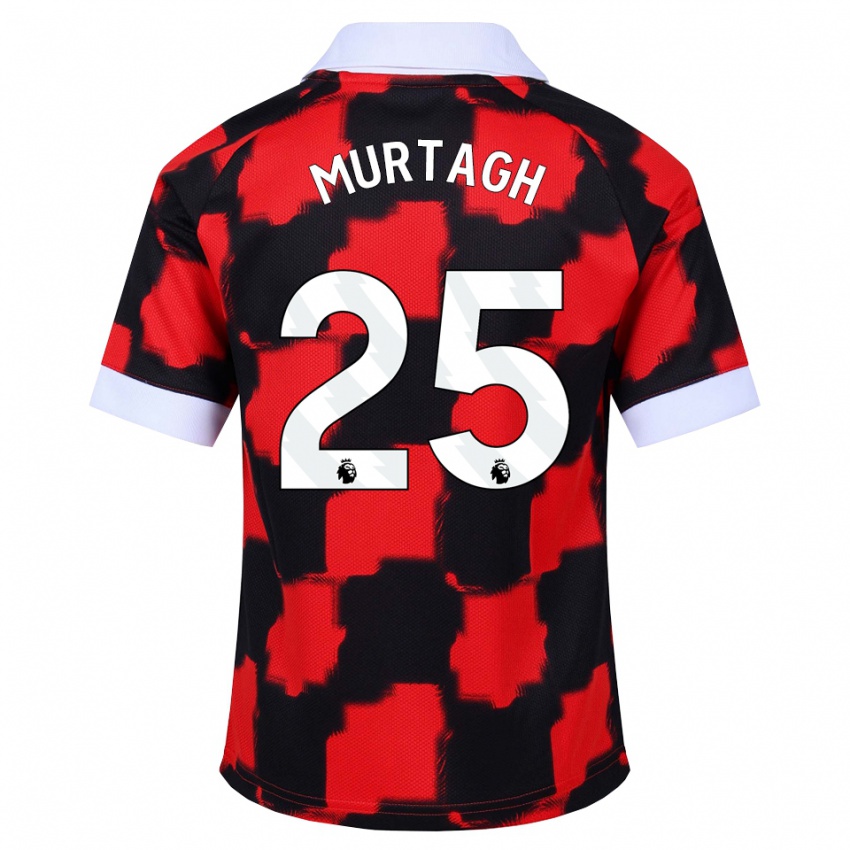 גברים Ruby Murtagh #25 אדום לבן שחור הרחק ג'רזי 2026/27 חולצה קצרה