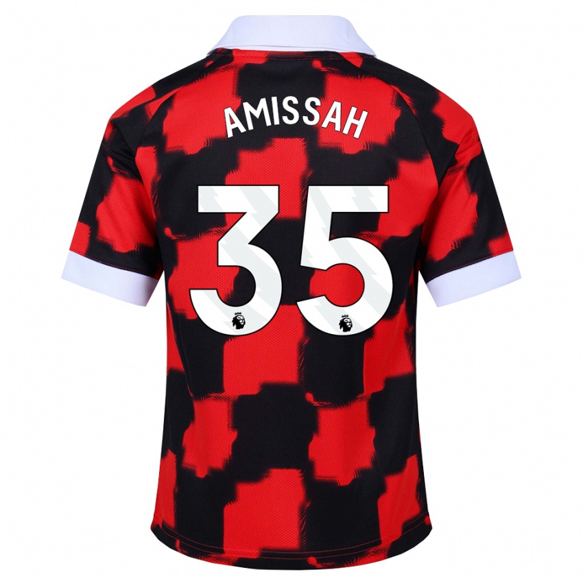 גברים Sam Amissah #35 אדום לבן שחור הרחק ג'רזי 2026/27 חולצה קצרה