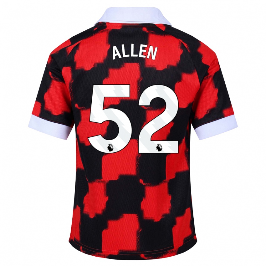גברים Michael Allen #52 אדום לבן שחור הרחק ג'רזי 2026/27 חולצה קצרה