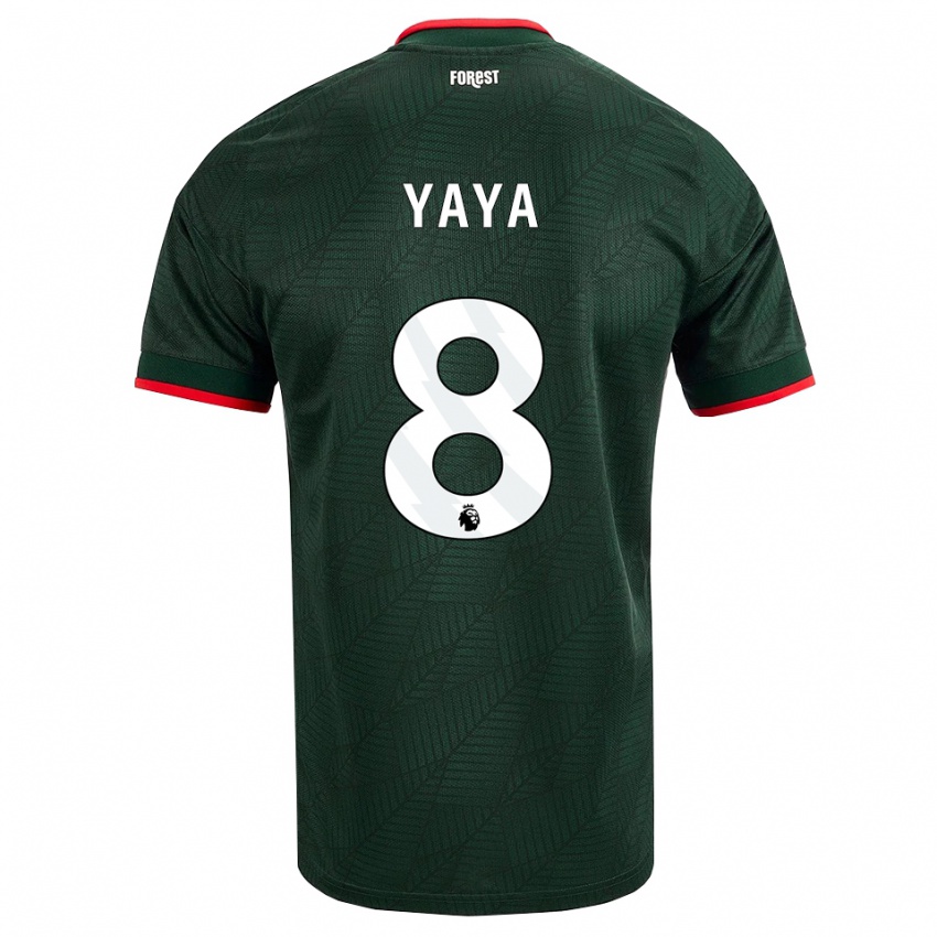 גברים Cherif Yaya #8 ירוק כהה אדום הרחק ג'רזי 2026/27 חולצה קצרה
