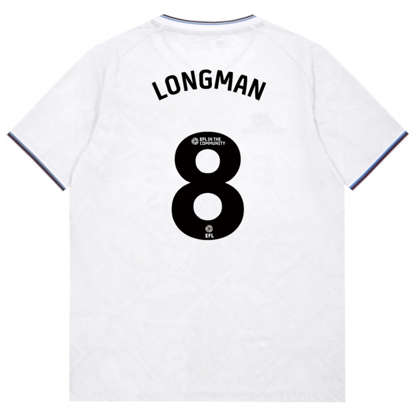 גברים Jude Longman #8 בורדו לבן הרחק ג'רזי 2026/27 חולצה קצרה