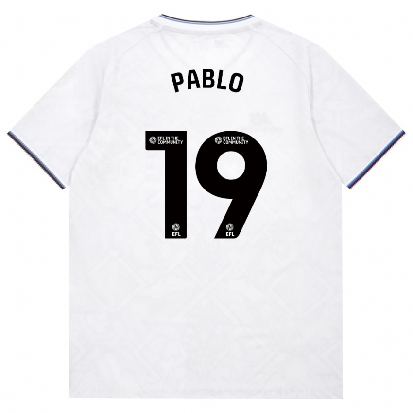 גברים Pablo #19 בורדו לבן הרחק ג'רזי 2026/27 חולצה קצרה