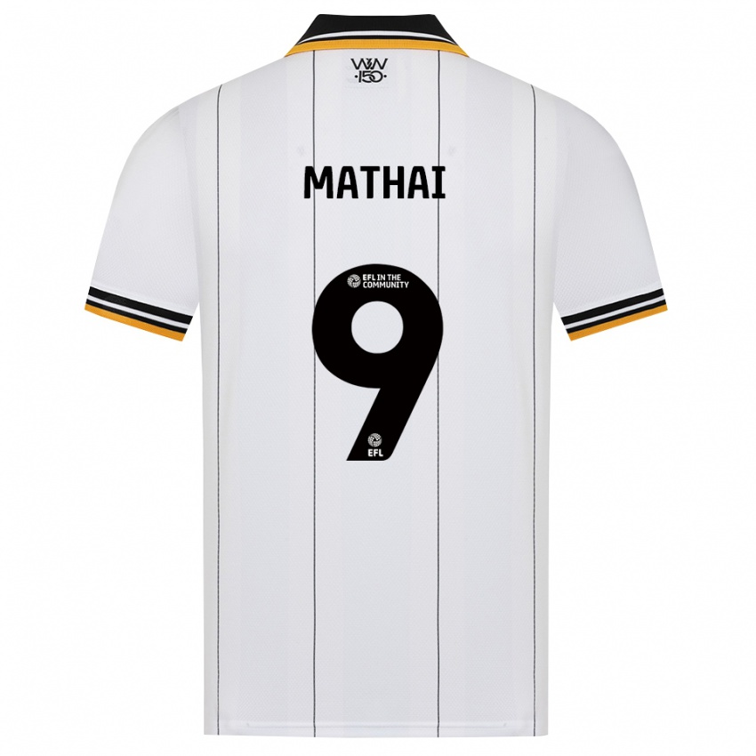 גברים Junior Mathai #9 כתום לבן שחור הרחק ג'רזי 2026/27 חולצה קצרה