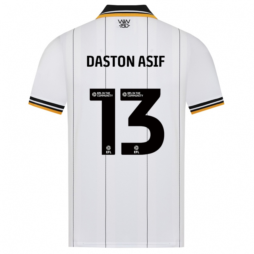 גברים Daston Asif #13 כתום לבן שחור הרחק ג'רזי 2026/27 חולצה קצרה