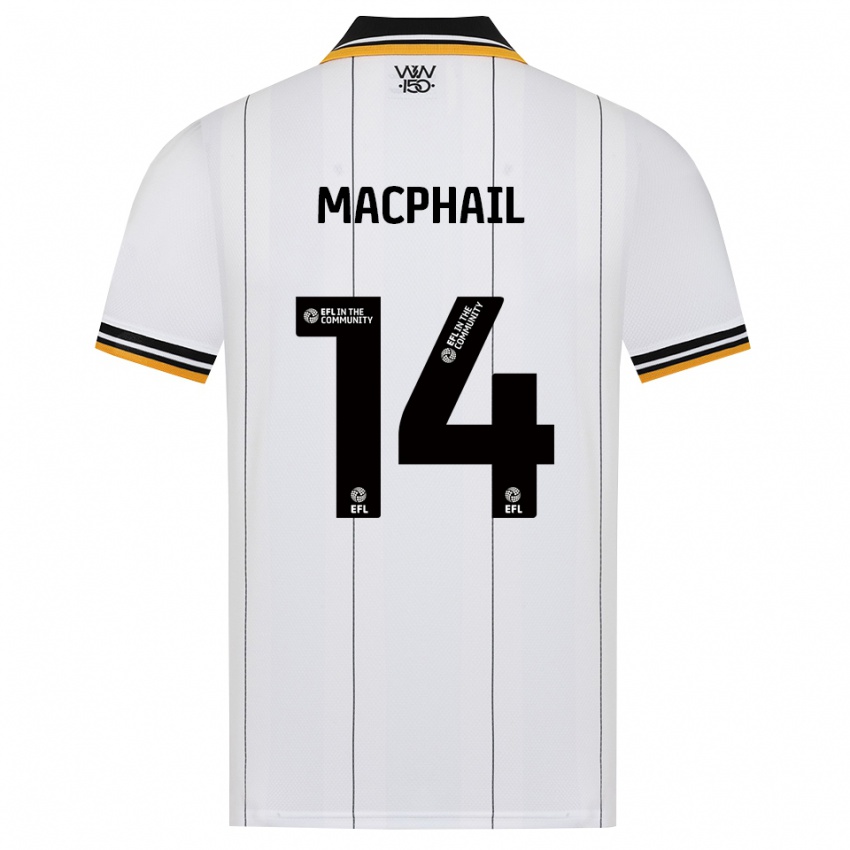 גברים Martha Macphail #14 כתום לבן שחור הרחק ג'רזי 2026/27 חולצה קצרה
